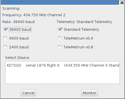 Scan Channels Window